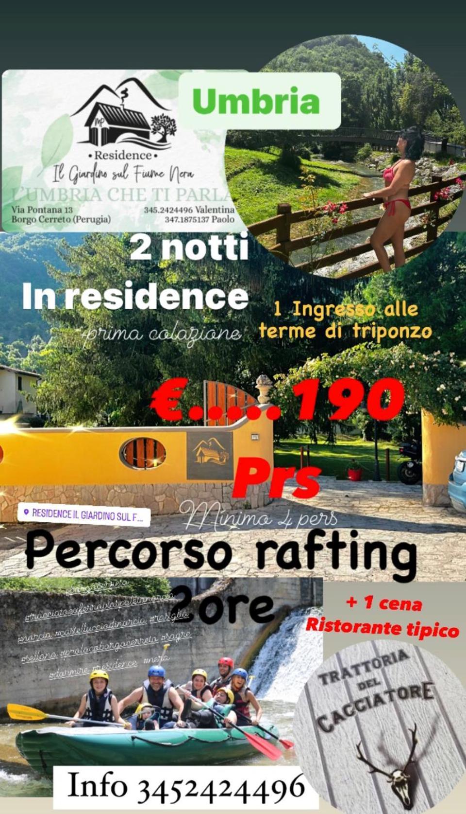 Residence Il Giardino Sul Fiume Nera Cerreto di Spoleto Extérieur photo